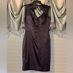 Jessica Simpson size 6 Deep Purple fitted full zipper cocktail dress NWT